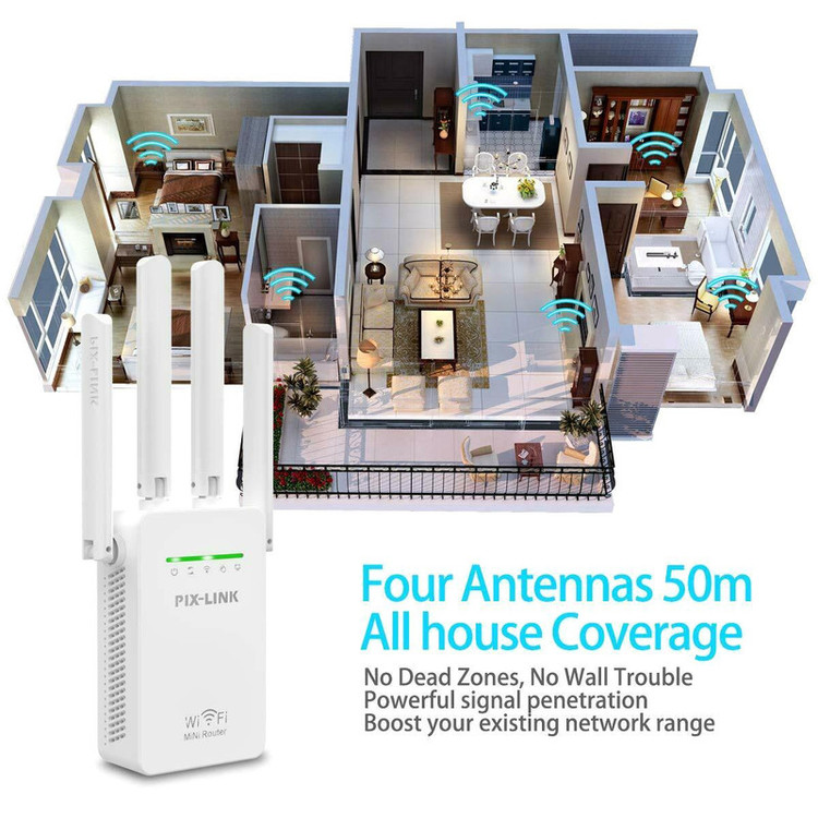 محصول نمونه تستی اکسس پوینت و گسترش دهنده محدوده بیسیم پیکس لینک مدل 3in1Wi-Fi09