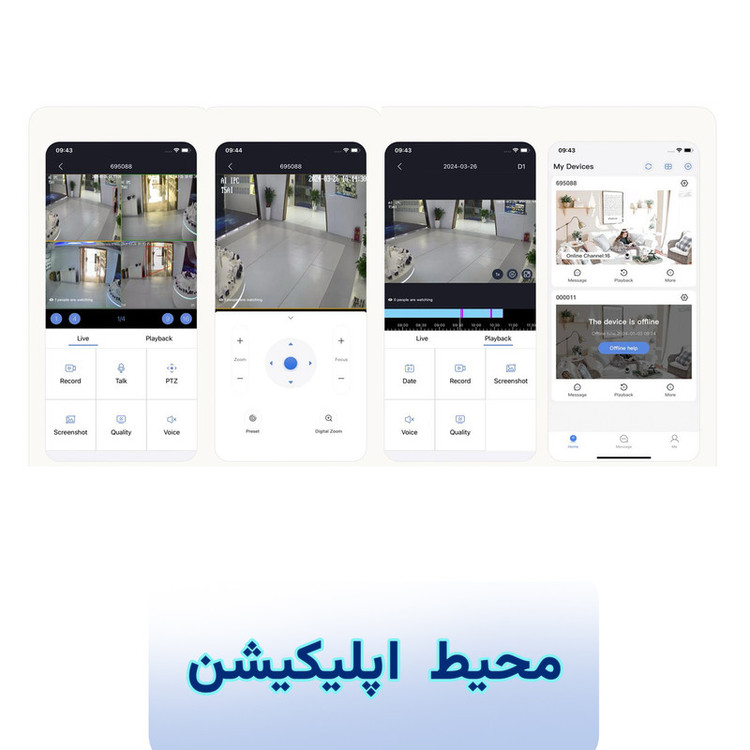 محصول نمونه تستی دوربین مداربسته تحت شبکه وونک مدل M2